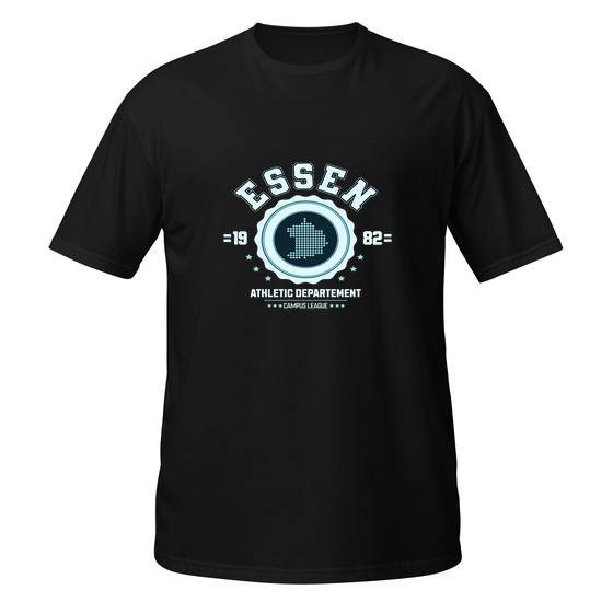 Personalisierbares Essen T-Shirt – Varsity Hero Design – Schwarz für Essen