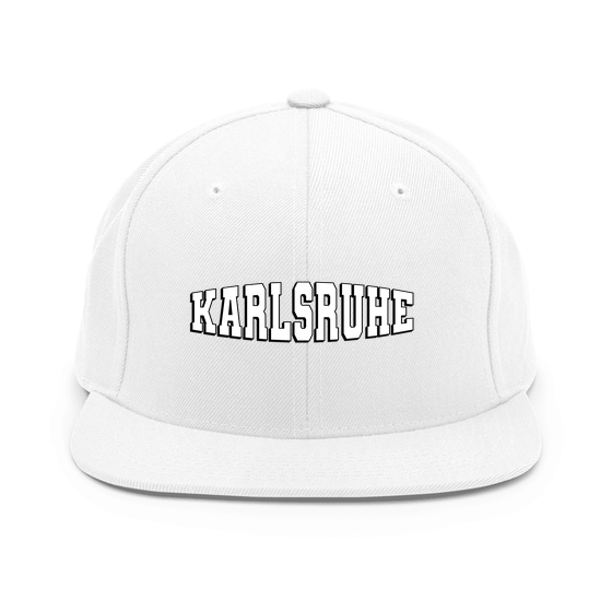 Karlsruhe Cap mit Varsity1-Design (Weiß)