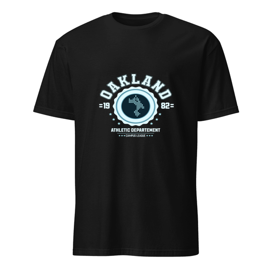 Oakland T-Shirt with Varsity Hero design (Schwarz)