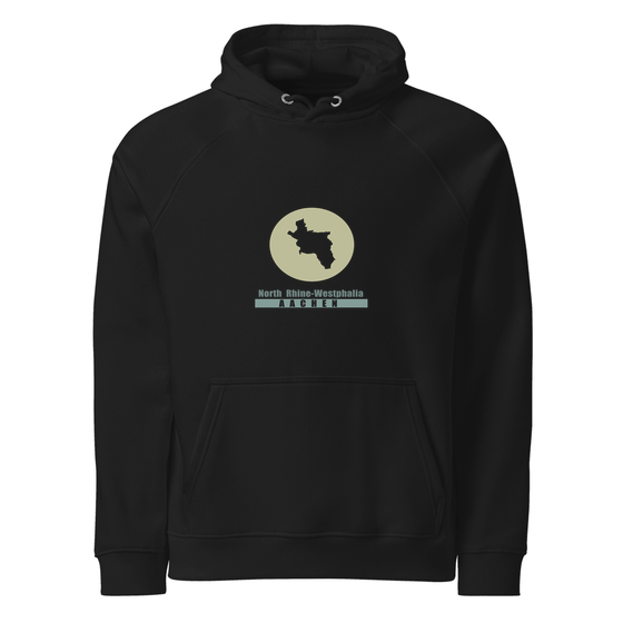 Aachen Hoodie mit Minimal Moon-Design (Schwarz)