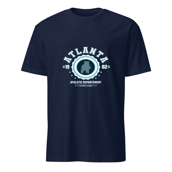 Atlanta T-Shirt with Varsity Hero design (Navy) – Produktansicht