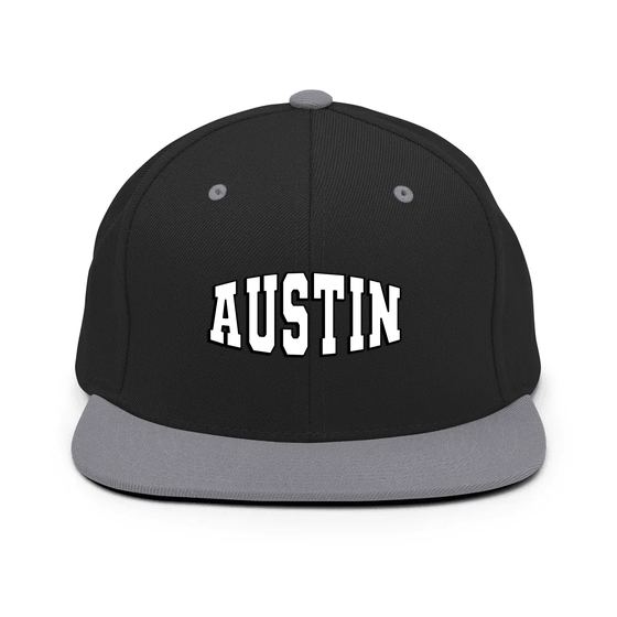 Austin Cap with Varsity1 design (Black/ Silver) – Produktansicht