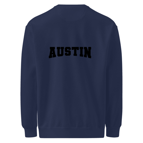 Austin Sweatshirt with Varsity17 design (True Navy) – Produktansicht
