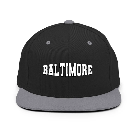 Baltimore Cap with Varsity1 design (Black/ Silver)