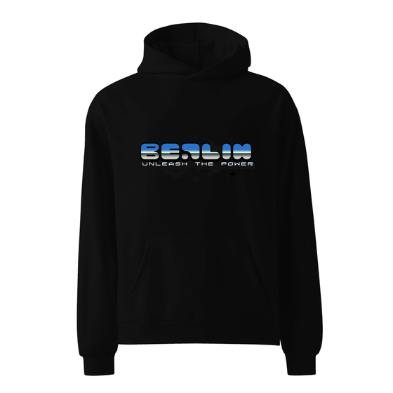 Berlin Hoodie mit Atom-Design (Schwarz)