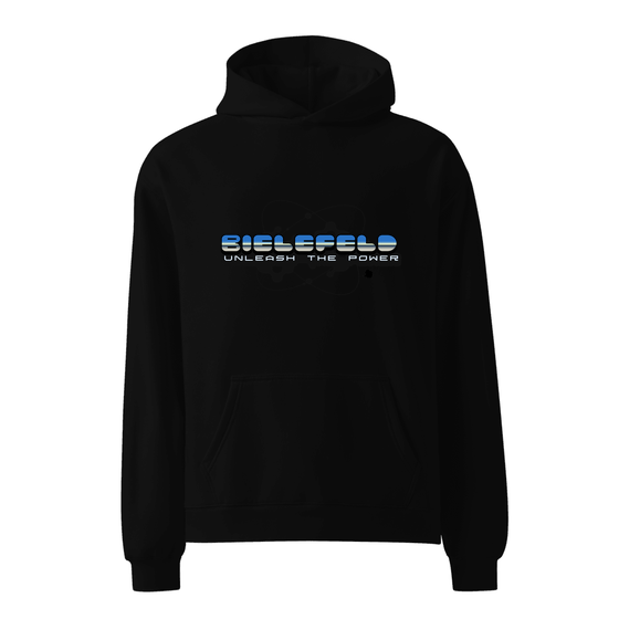 Bielefeld Hoodie mit Atom-Design (Schwarz)