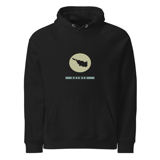 Bremen Hoodie mit Minimal Moon-Design (Schwarz)