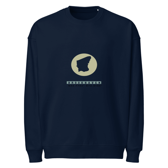 Brookhaven Sweatshirt with Moon Coordinates design (French Navy) – Produktansicht