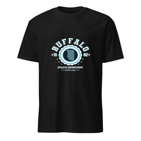 Buffalo T-Shirt with Varsity Hero design (Black)