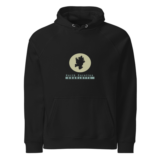 Charlotte Hoodie with Minimal Moon design (Black) – Produktansicht