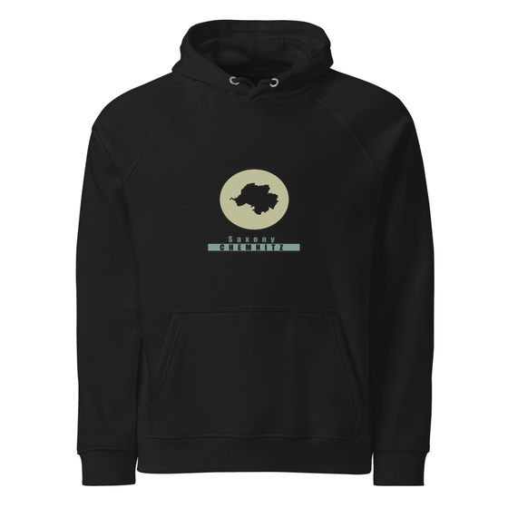 Chemnitz Hoodie mit Minimal Moon-Design (Schwarz)