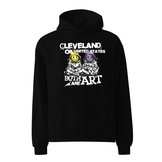 Cleveland Hoodie with Art design (Black)