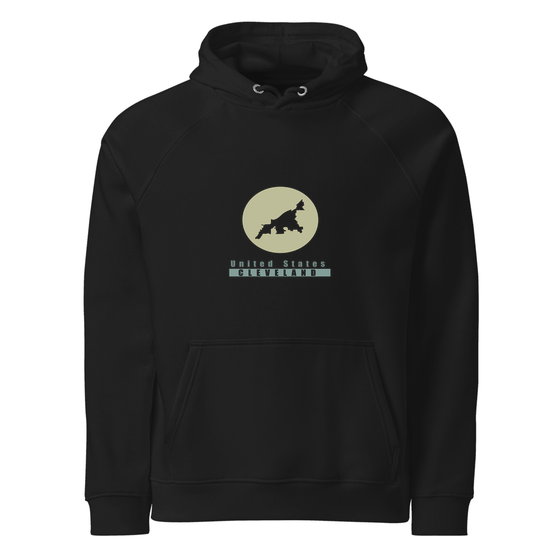 Cleveland Hoodie with Minimal Moon design (Black)