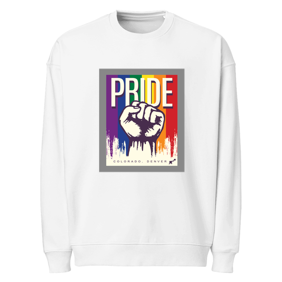 Denver Sweatshirt with Pride design (White) – Produktansicht