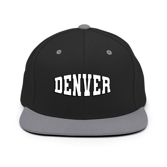 Denver Cap with Varsity1 design (Black/ Silver)