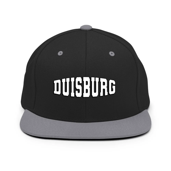Duisburg Cap mit Varsity1-Design (Schwarz/ Silber)