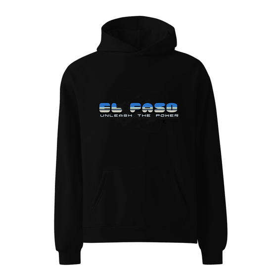 El Paso Hoodie with Atom design (Black) – Produktansicht