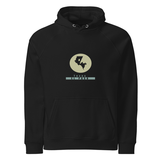 El Paso Hoodie with Minimal Moon design (Black) – Produktansicht