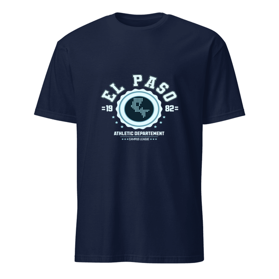 El Paso T-Shirt with Varsity Hero design (Navy) – Produktansicht