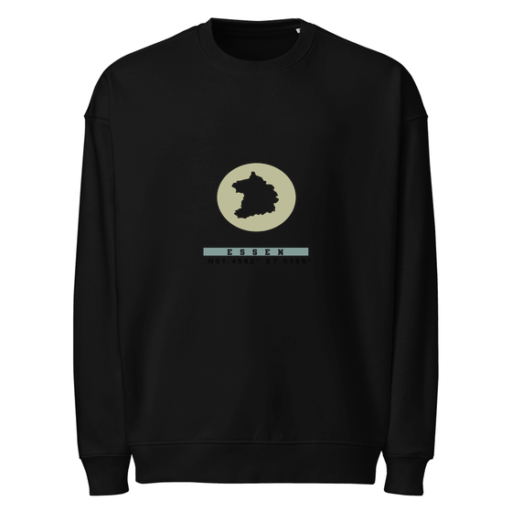 Essen Sweatshirt mit Moon Coordinates-Design (Schwarz)