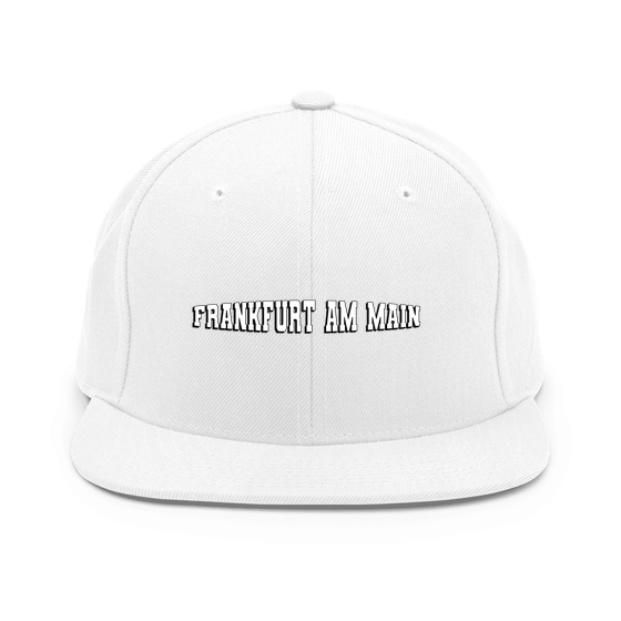 Frankfurt am Main Cap mit Varsity1-Design (Weiß) – Produktansicht