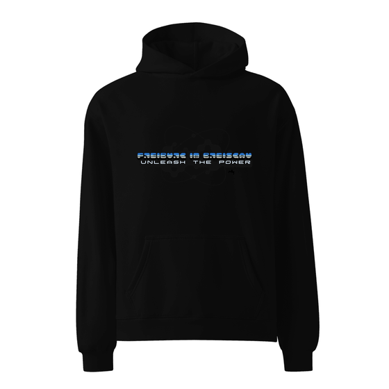 Freiburg im Breisgau Hoodie mit Atom-Design (Schwarz) – Produktansicht