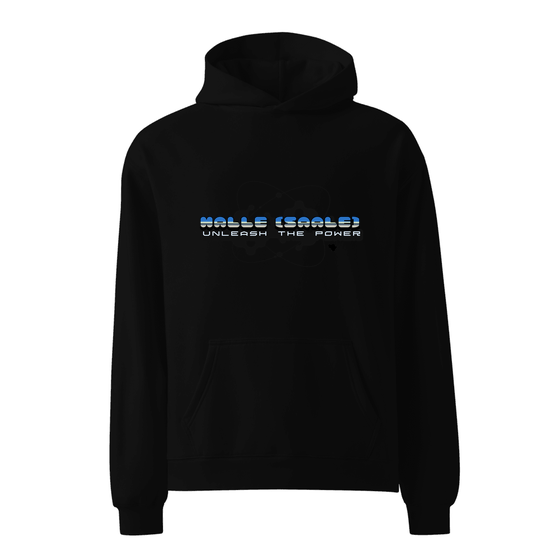 Halle (Saale) Hoodie mit Atom-Design (Schwarz)