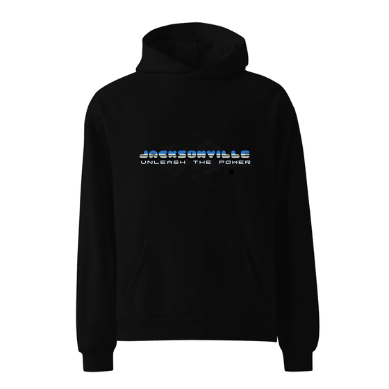 Jacksonville Hoodie with Atom design (Black) – Produktansicht