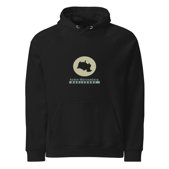 Karlsruhe Hoodie mit Minimal Moon-Design (Schwarz)