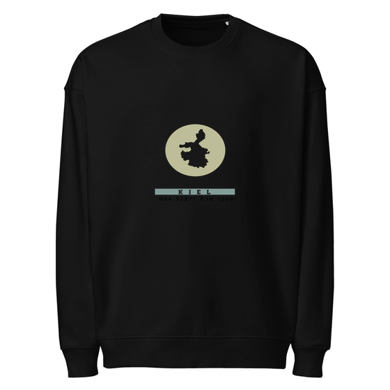 Kiel Sweatshirt mit Moon Coordinates-Design (Schwarz)