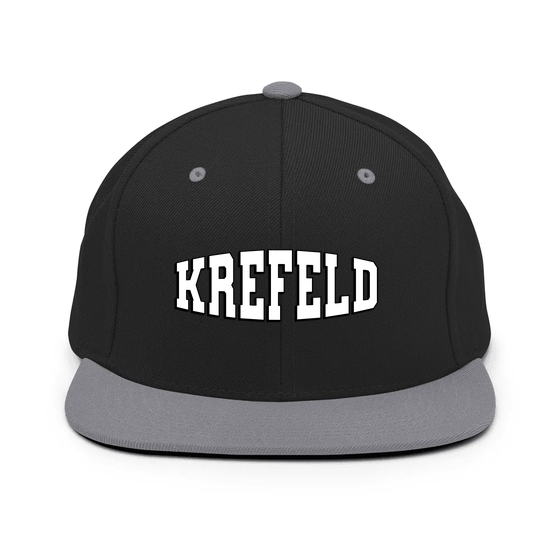 Krefeld Cap mit Varsity1-Design (Schwarz/ Silber)