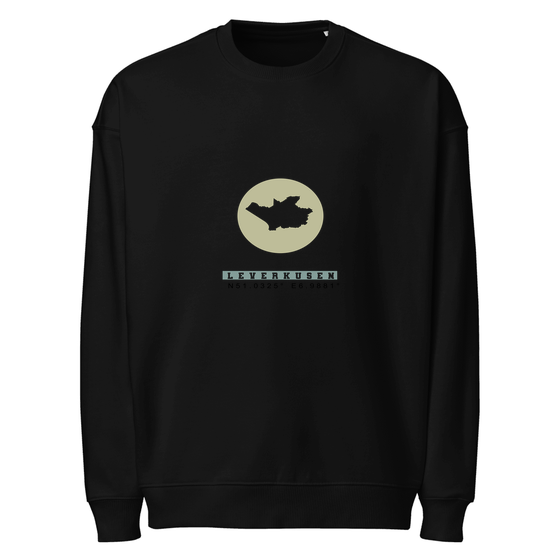 Leverkusen Sweatshirt mit Moon Coordinates-Design (Schwarz)