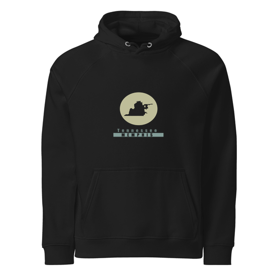Memphis Hoodie with Minimal Moon design (Black)