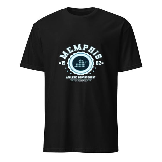 Memphis T-Shirt with Varsity Hero design (Black)