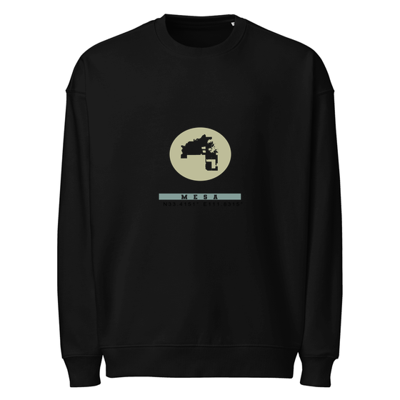 Mesa Sweatshirt with Moon Coordinates design (Black)