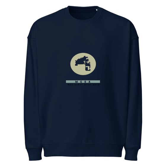 Mesa Sweatshirt with Moon Coordinates design (French Navy) – Produktansicht