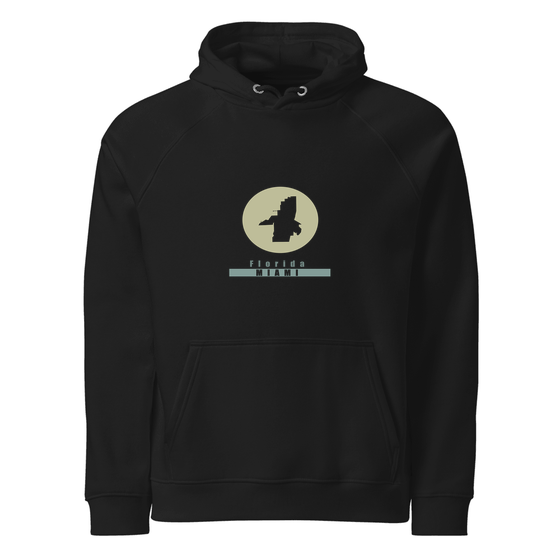 Miami Hoodie with Minimal Moon design (Black)