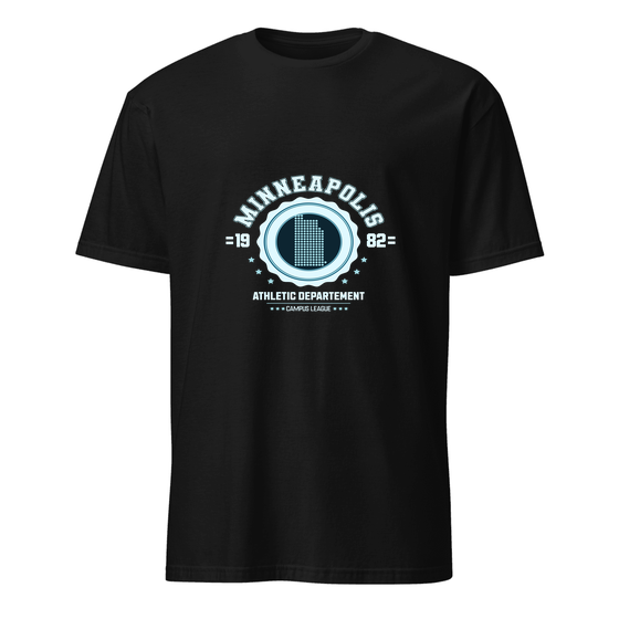 Minneapolis T-Shirt with Varsity Hero design (Black)