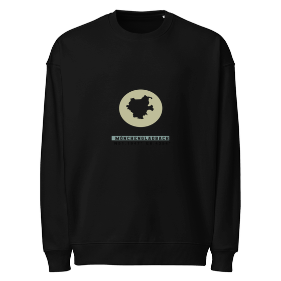Mönchengladbach Sweatshirt mit Moon Coordinates-Design (Schwarz)