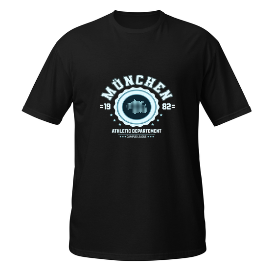 München Personalisierbares München T-Shirt – Varsity Hero Design – Schwarz – Schwarz