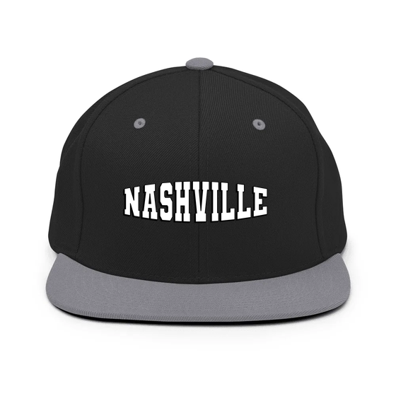 Nashville Cap with Varsity1 design (Black/ Silver)
