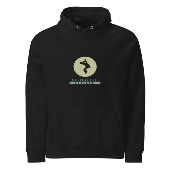 Oakland Hoodie with Minimal Moon design (Black)