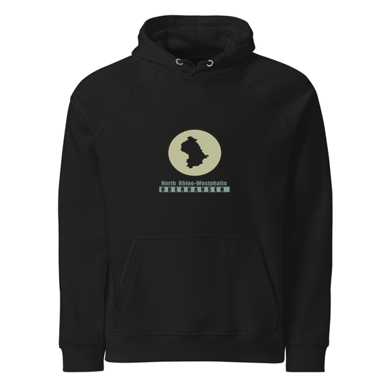 Oberhausen Hoodie mit Minimal Moon-Design (Schwarz)