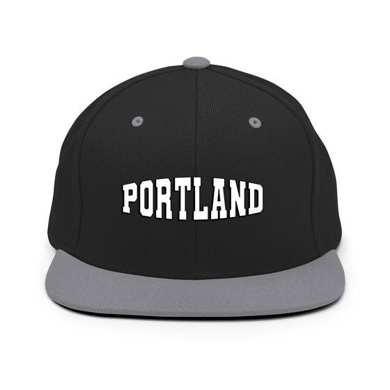 Portland Cap with Varsity1 design (Black/ Silver)