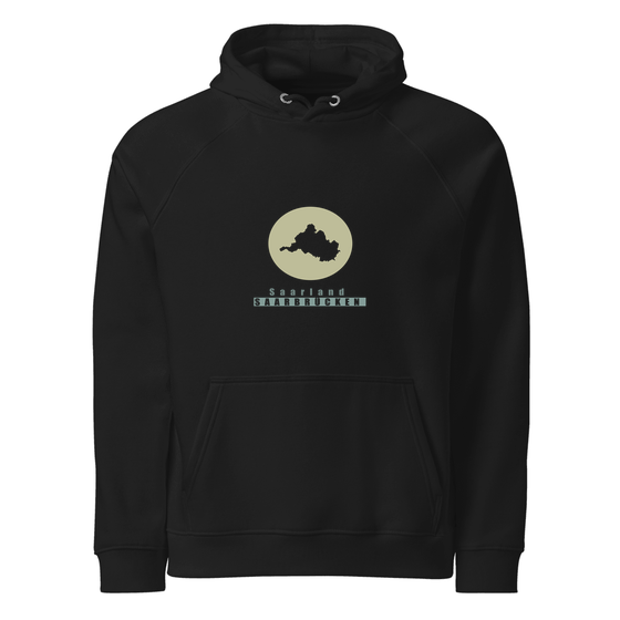 Saarbrücken Hoodie mit Minimal Moon-Design (Schwarz)