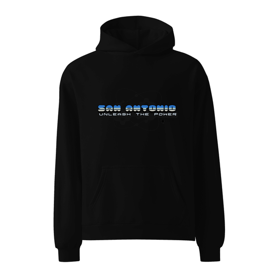 San Antonio Hoodie with Atom design (Black) – Produktansicht
