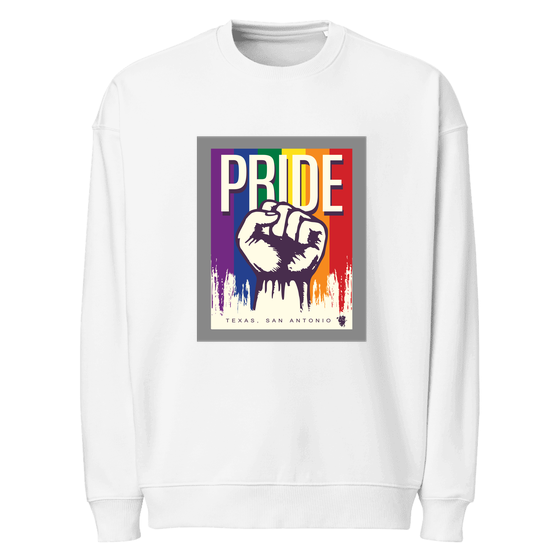 San Antonio Sweatshirt with Pride design (White) – Produktansicht