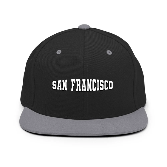 San Francisco Cap with Varsity1 design (Black/ Silver) – Produktansicht