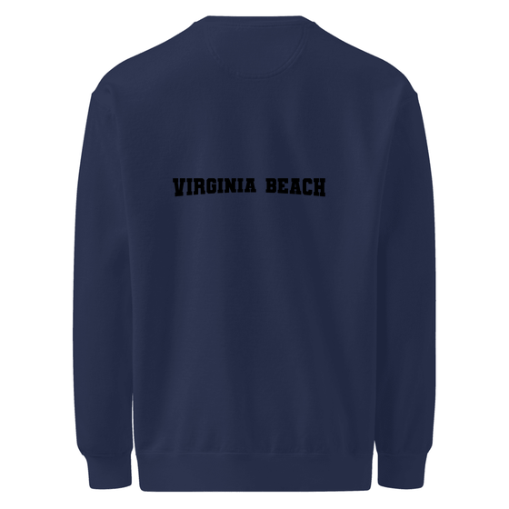 Virginia Beach Sweatshirt with Varsity17 design (True Navy)