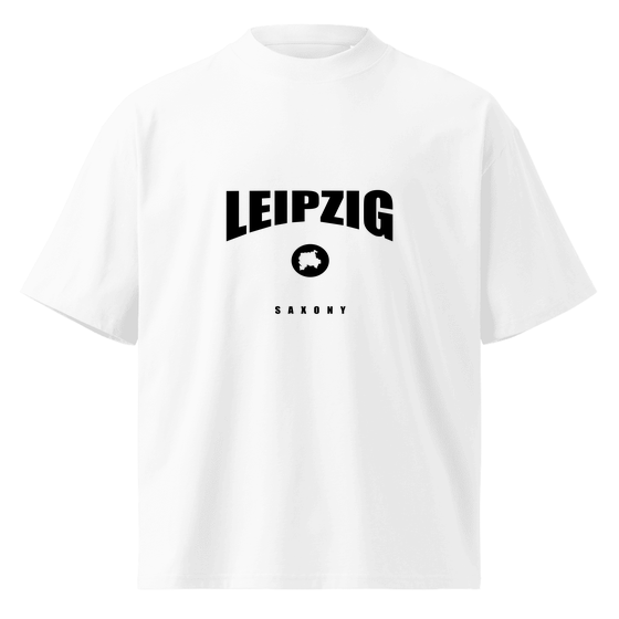 Oversized Unisex Bio-T-Shirt mit breitem Kragen für Leipzig